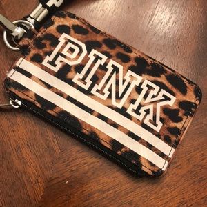 Brand New Leopard Print PINK Lanyard